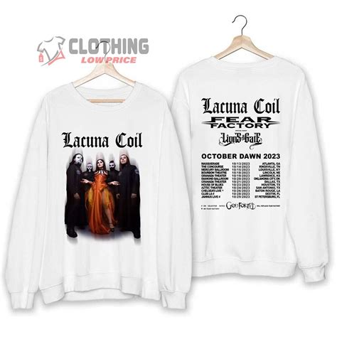 Lacuna Coil And Fear Factory US Tour 2023 Merch, Lacuna Coil 2023 Dawn US Tour Shirt, Lacuna ...