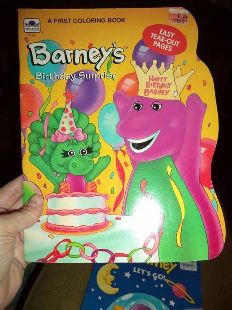 Vintage Set of 3 Barney Coloring & Activity Books UNUSED | #1963883213