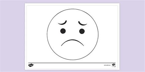 Sad Face Coloring Pages