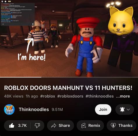 Tiloudyx on Twitter: "Let’s gooo! I’m in @Thinknoodles’ new Doors Manhunt video! :)"