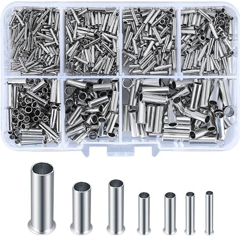 Buy 750 Pcs Wire Ferrules Kit, Non-Insulated Ferrule Crimp Terminals ...