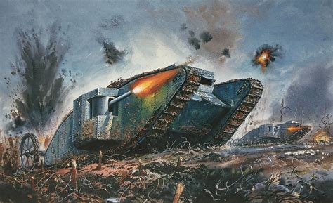 Roy Cross - British Mk 1 Tank. | Ww1 tanks, Military art, World of tanks