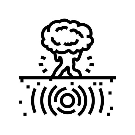 explosion earthquake disaster line icon vector illustration 22789939 ...