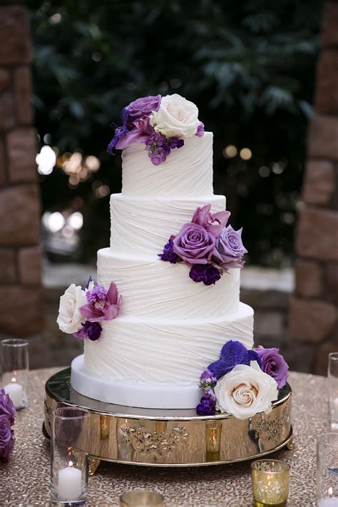 Purple wedding cakes, Wedding cake embellishments, Colorful wedding cakes