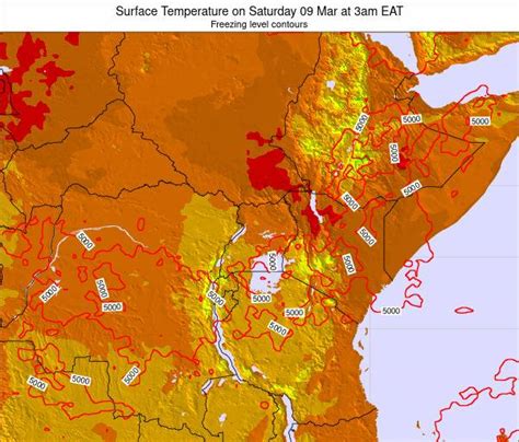 Rwanda Surface Temperature on Wednesday 18 Aug at 3pm EAT