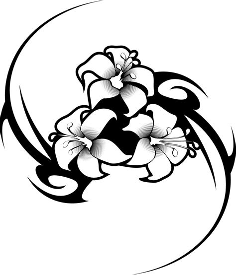 Hawaiian Flower Drawing - ClipArt Best