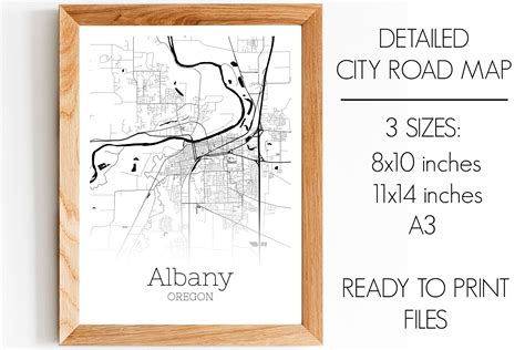 Albany Oregon City Map Graphic by SVGExpress · Creative Fabrica