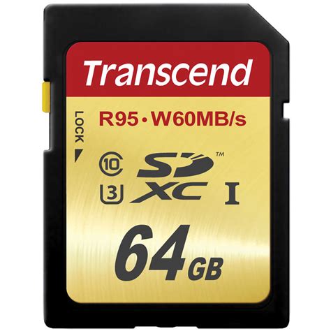 Transcend 64GB UHS-1 SDXC Memory Card (Speed Class 3) TS64GSDU3