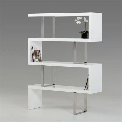 Modrest Maze Modern High Gloss Bookcase // White - VIG Furniture ...