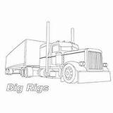 Peterbilt Truck Coloring Pages Sketch Page sketch template