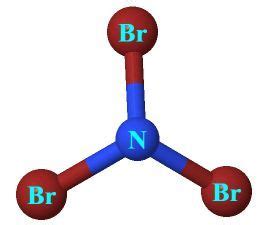 the structure of bromide is shown in blue and red