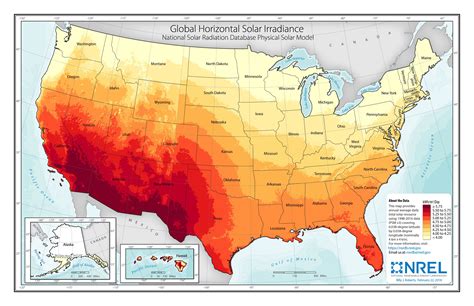 Map : Solar irradiance across the United States [5101×3301 ...