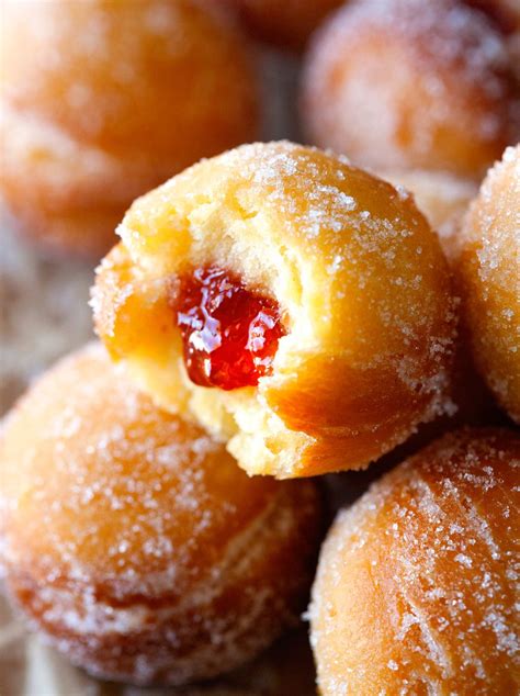 Jelly Filled Donut Holes | Recipe | Homemade donuts, Donut hole recipe, Filled donuts