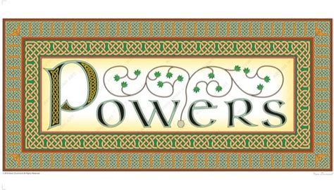 Art print of Irish surname Powers. Celtic knot wall decor by Irish artist Kevin Drummond ...