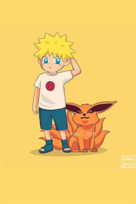 Kid Naruto & Baby Kurama, naruto and baby kurama HD phone wallpaper ...