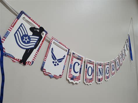 Air Force Enlisted Rank Congrats on Promotion Party Banner Custom Military Congratulations ...