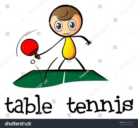 Illustration Stick Man Playing Table Tennis Stock Vector (Royalty Free) 163903766 | Shutterstock