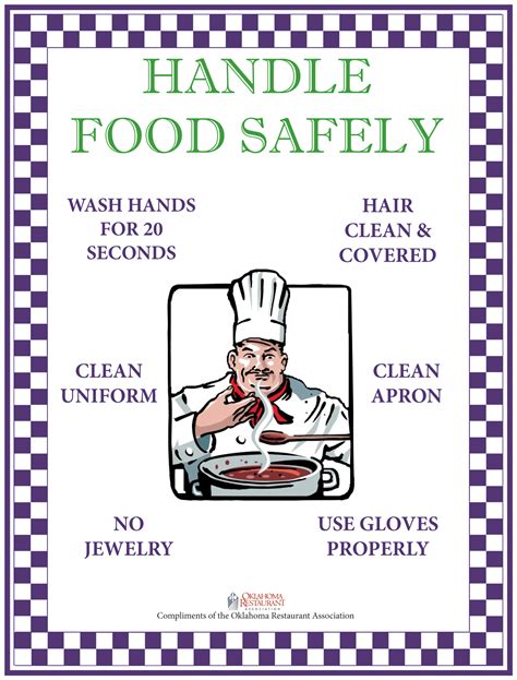 Food Safety Posters - Oklahoma Restaurant Association Food Safety Training, Food Safety Tips ...