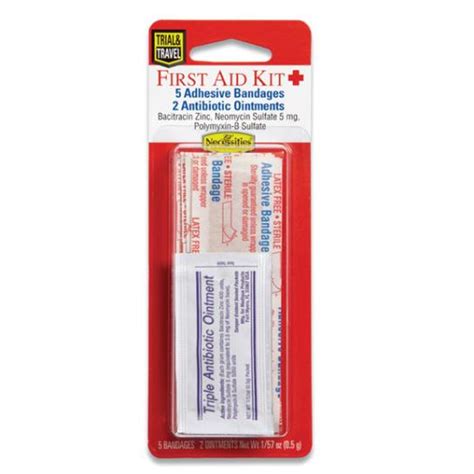 First Aid Kit- 5 Adhesive Bandages & 2 Antibiotic Ointments - Surry ...