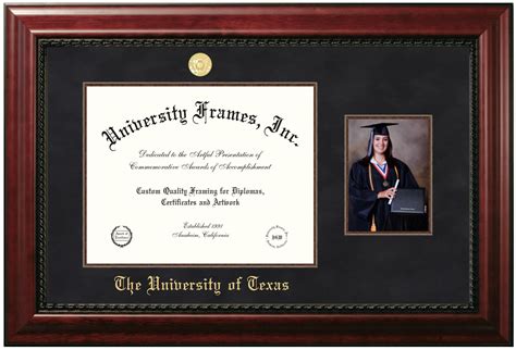 Diploma With Potrait -The University of Texas | Diploma frame, Frame ...