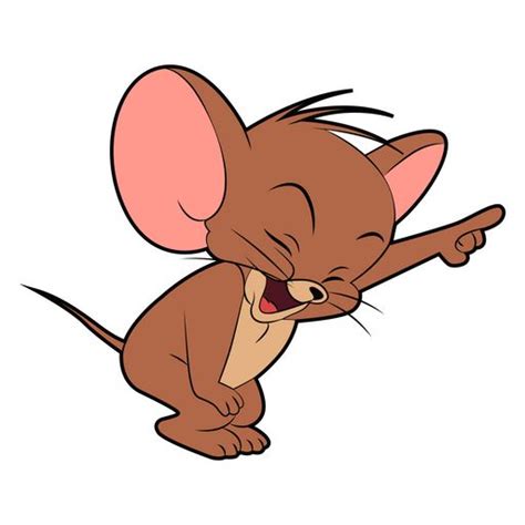 Jerry the brown mouse has fun laughing because he joked about Tom. The funny cartoon stic… | Tom ...