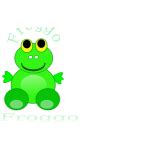 Smiling cartoon frog | Free SVG