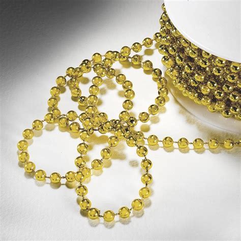 Buy 24 Yards 3mm Gold Faux Pearl Beads - Pack of 1 Roll at Tablecloth ...