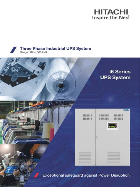 Three Phase Industrial Ups I6 Series | PDF | Power Inverter | Electronics