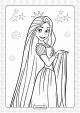 Rapunzel Coloring Sheet sketch template