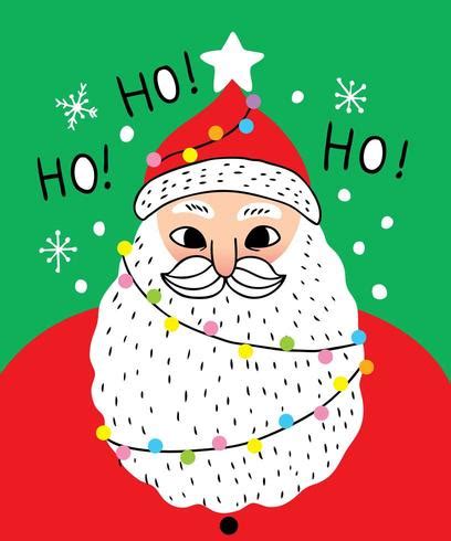 Cartoon cute Christmas Santa claus say ho ho ho 681185 Vector Art at Vecteezy