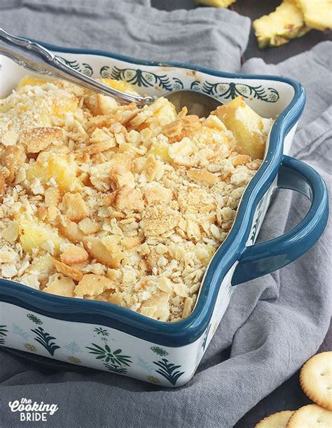 Baked Pineapple Casserole with Ritz Crackers | The Cooking Bride