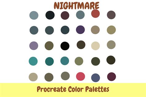 Nightmare Halloween Color Palette Ipad Graphic by BeautifulHandmadeArt ...