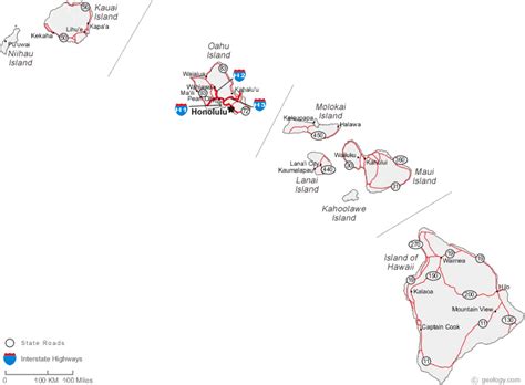 Map of Hawaii Cities - Hawaii Road Map