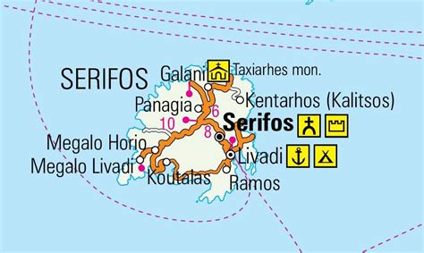 Serifos road map - Ontheworldmap.com