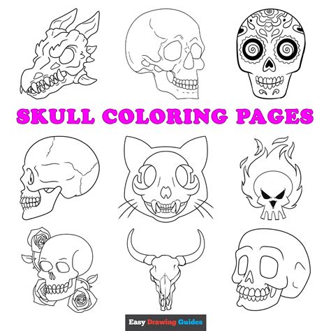 Free Printable Skull Coloring Pages for Kids