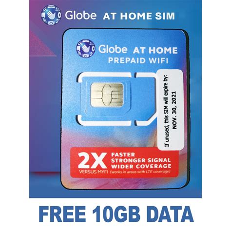 Globe at Home Sim / Globe Prepaid Wifi Sim with free 10GB Data (For Modem Only) | Shopee Philippines