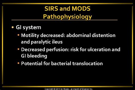 Systemic Inflammatory Response Syndrome SIRS and Multiple Organ