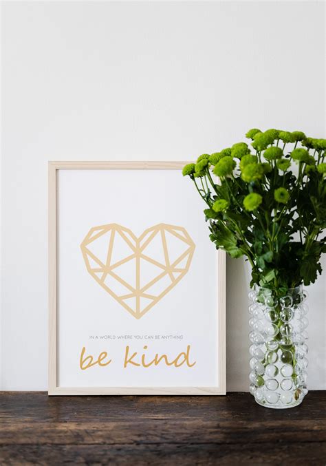 Be Kind Wall Print Instant Download Printable Wall Art | Etsy