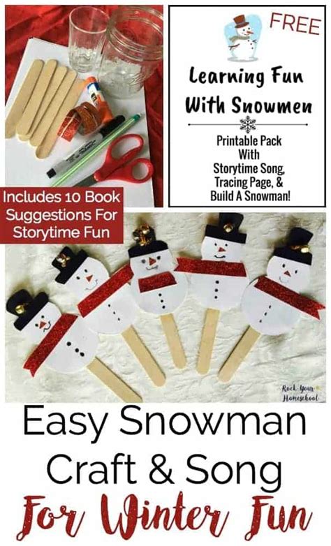 Easy Snowman Craft & Song For Winter Fun - Rock Your Homeschool