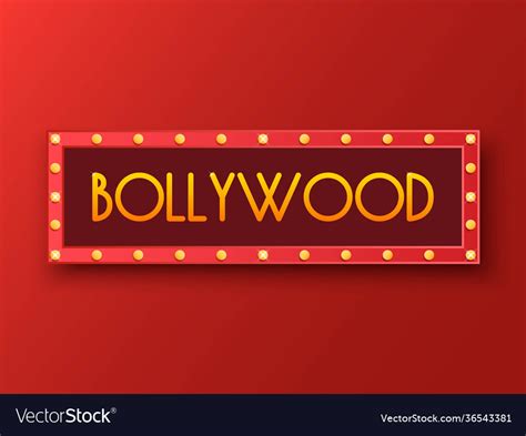 Bollywood indian cinema poster vintage banner Vector Image