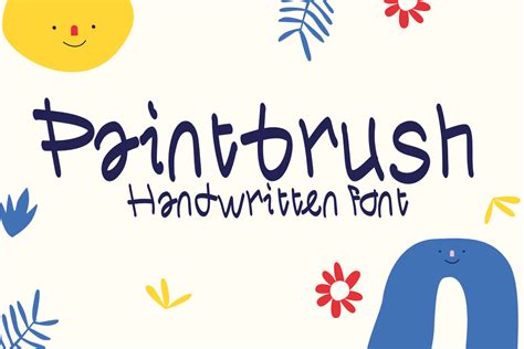 Paintbrush Font by Sirinart · Creative Fabrica