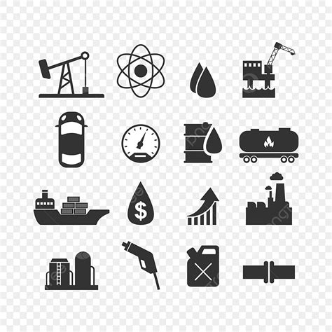 Oil And Gas Vector PNG Images, Oil And Gas Vector Icons Set, Gas Icons, Oil Icons, Factory PNG ...