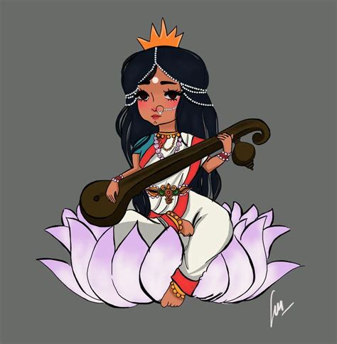 saraswati , godess illustration , digital art by jagriti mishra | Goddess art, God art, Indian ...