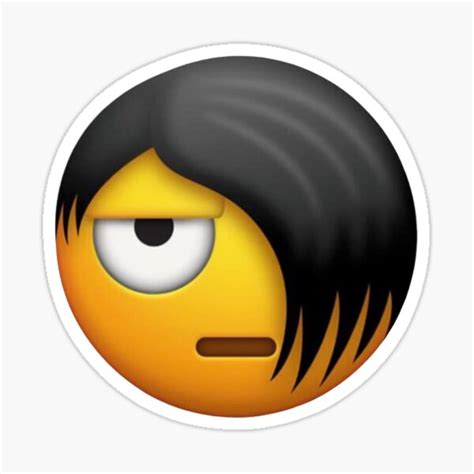 "emo emoji" Sticker for Sale by rebecca98200 | Redbubble