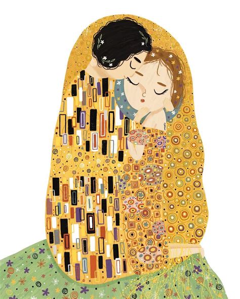 The Kiss by Gustav Klimt 💏 #illustration #procreate #masterworkschallenge #thekiss #gustavklimt ...