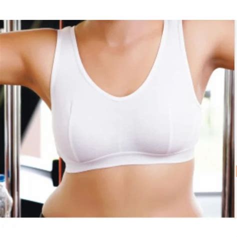 Ladies Cotton White Sport Bra at Rs 100/piece in Ahmedabad | ID ...