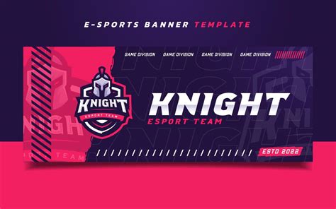 Knight Esports Gaming Banner Template with Logo for Social Media 7994790 Vector Art at Vecteezy