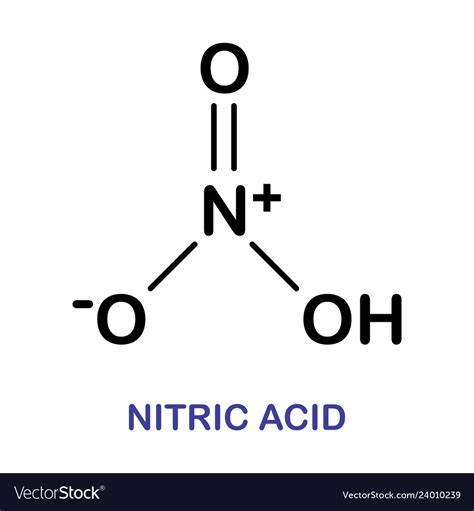 Nitric acid molecule Royalty Free Vector Image