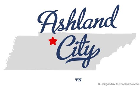 Map of Ashland City, TN, Tennessee