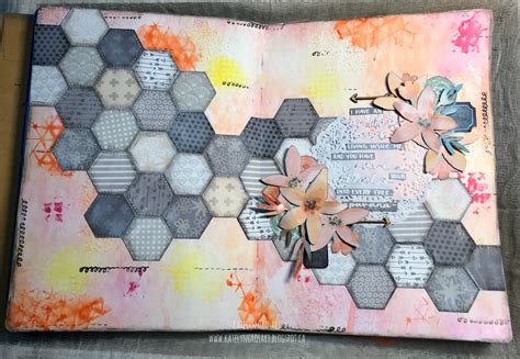 Art Journaling Double Spread Page designed by Katelyn Grosart